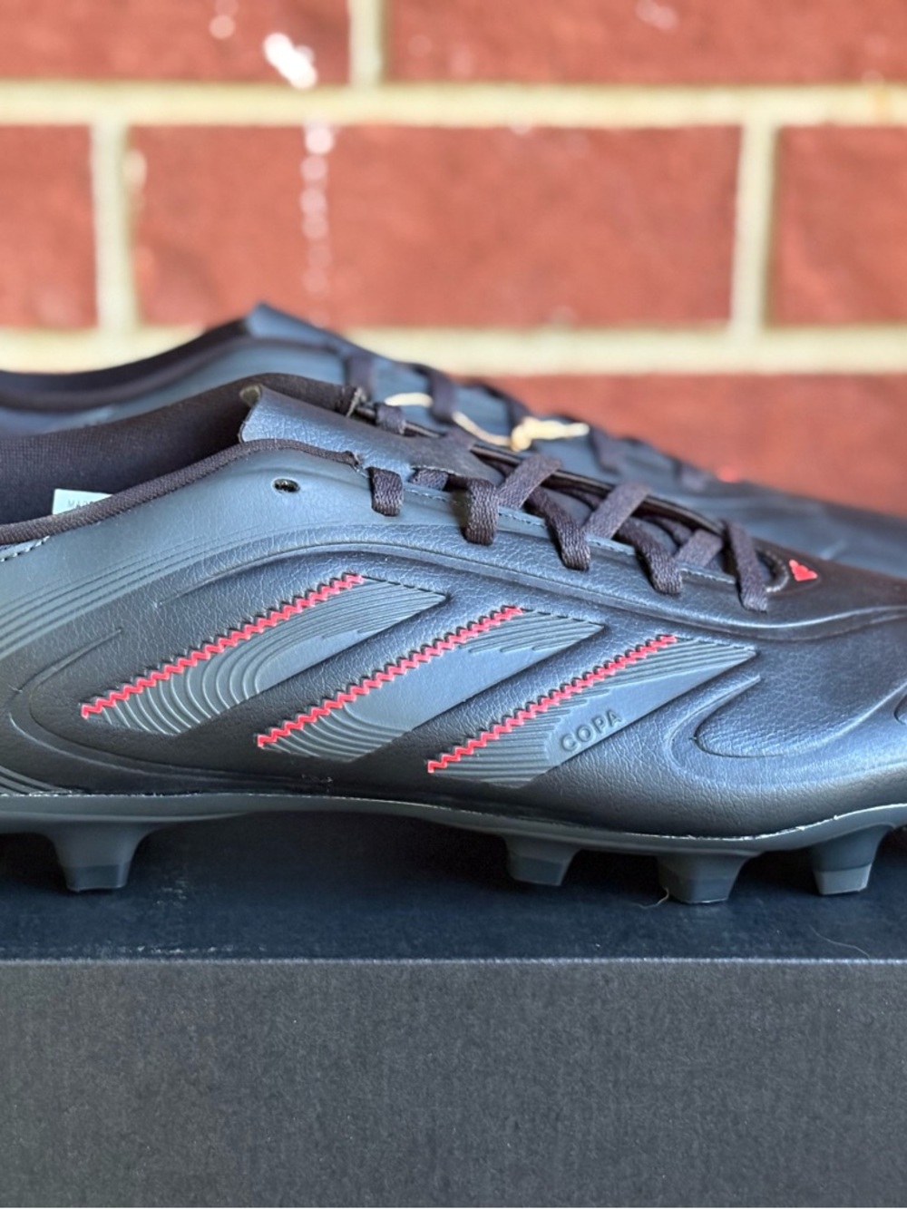 New Adidas Copa Pure 3 Club FG/MG J Black Red Size 5 Youth Soccer Cleats